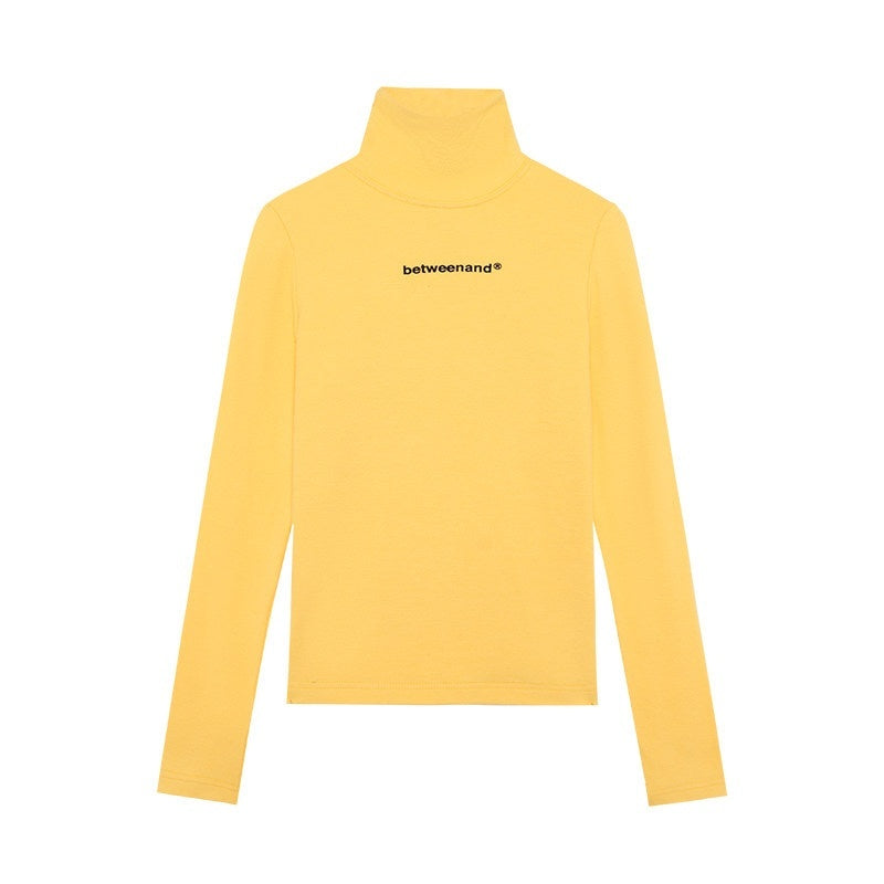 BETWEENAND_Multicolor_Logo_High_Neck_Fitted_Women&