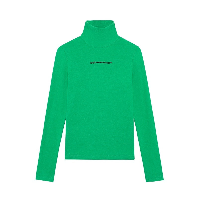 BETWEENAND_Multicolor_Logo_High_Neck_Fitted_Women&
