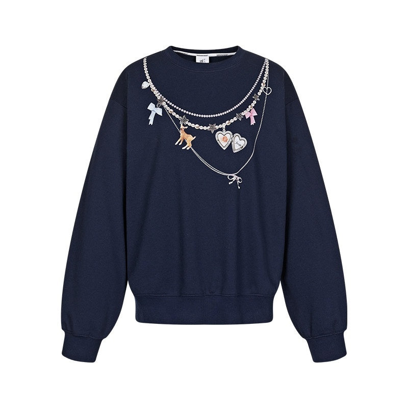 BETWEENAND_Navy_Pearl_Necklace_Print_Women&