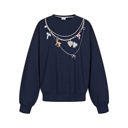 BETWEENAND_Navy_Pearl_Necklace_Print_Women&