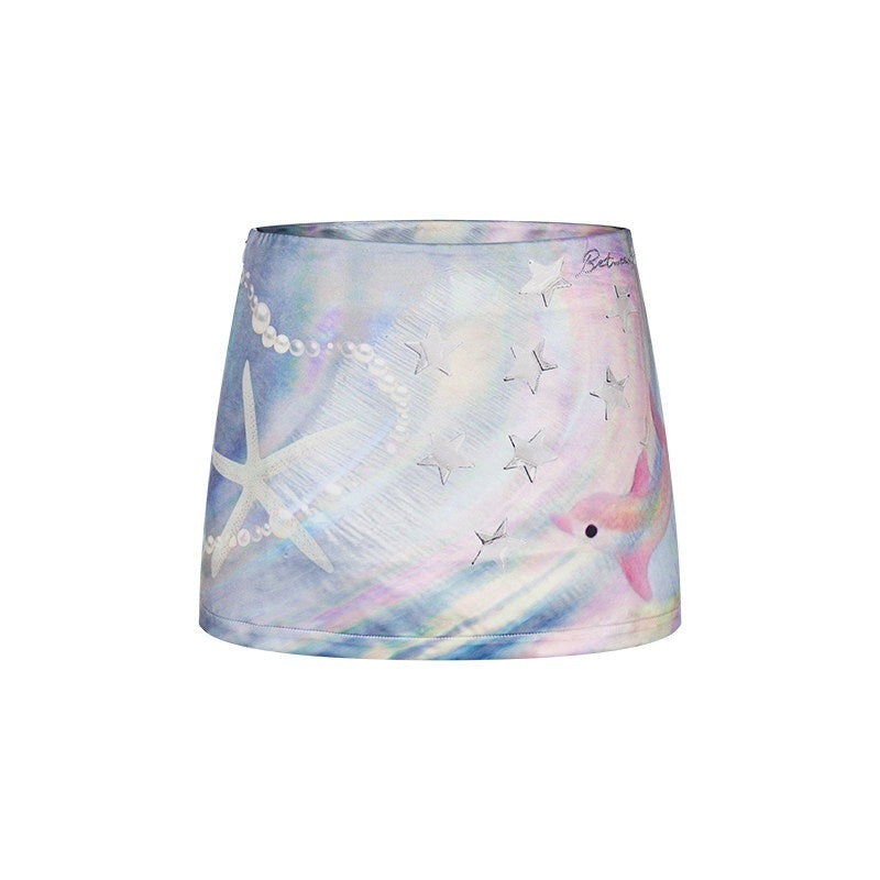 BETWEENAND_Ocean_Print_A_Line_High_Waist_Slimming_Women&