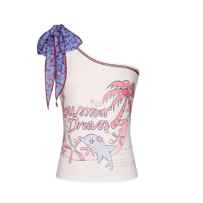 BETWEENAND_Palm_Dolphin_Scarf_Tie_Asymmetric_Shoulder_Women&