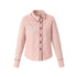 BETWEENAND_Pink_Asymmetric_Slim_Waist_Long_Sleeve_Turn_Collar_Women&