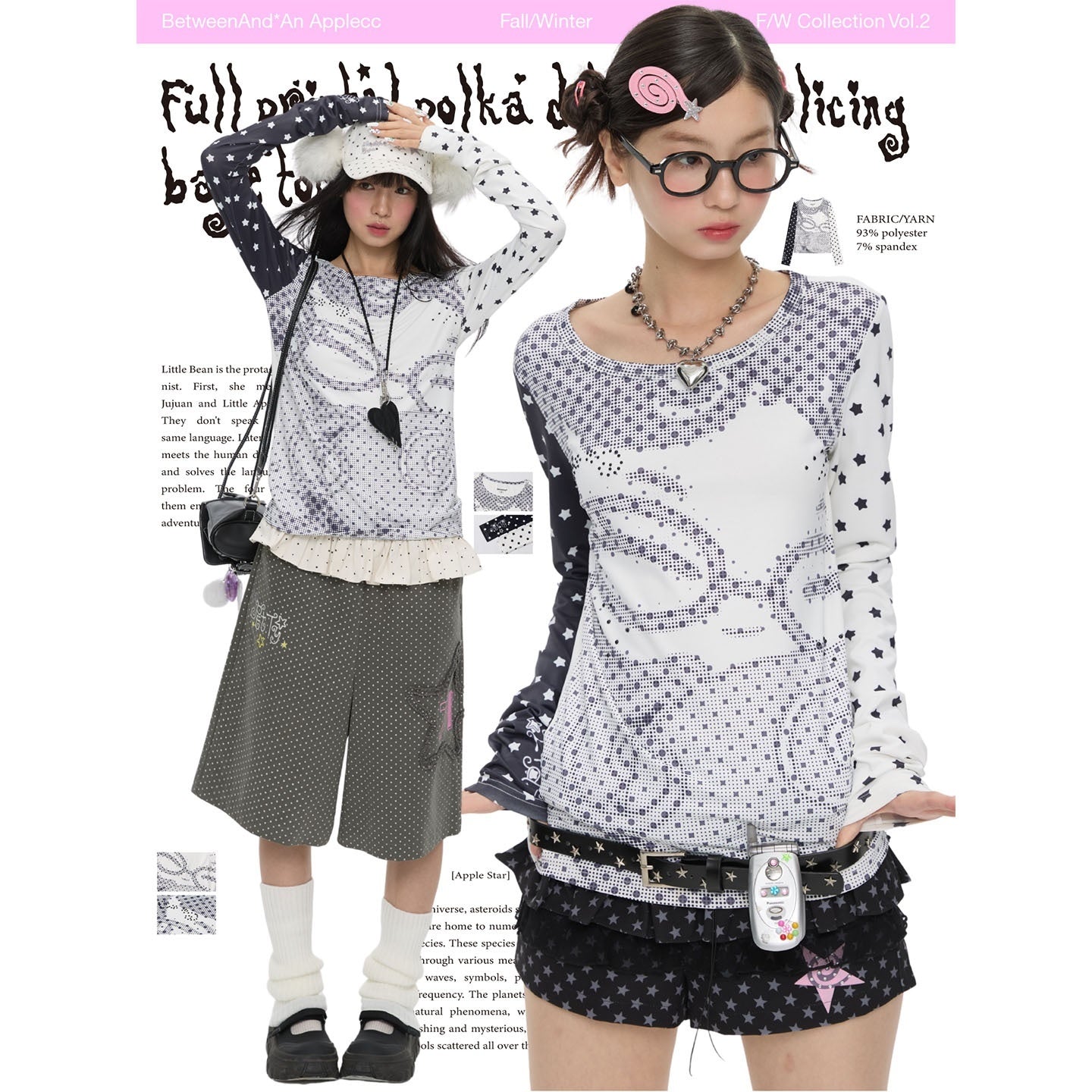 BETWEENAND_Pixel_Anime_Polka_Dot_Patchwork_Rhinestone_Women&