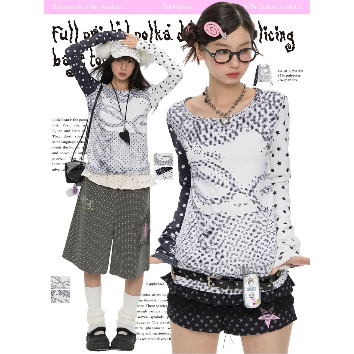 BETWEENAND_Pixel_Anime_Polka_Dot_Patchwork_Rhinestone_Women&