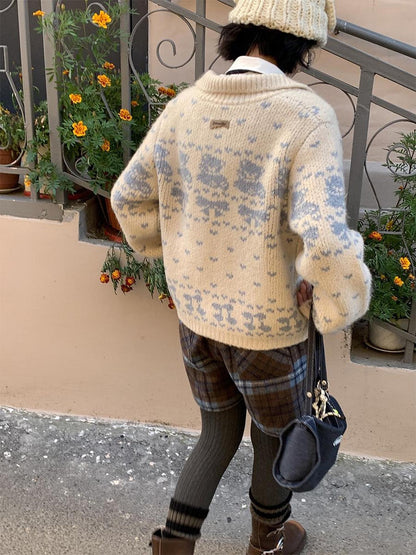 BETWEENAND Plaid Wool Blend Women&