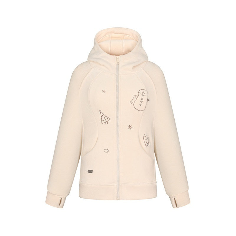 BETWEENAND_Plush_Snowman_Print_Loose_Fit_Sweet_Women&