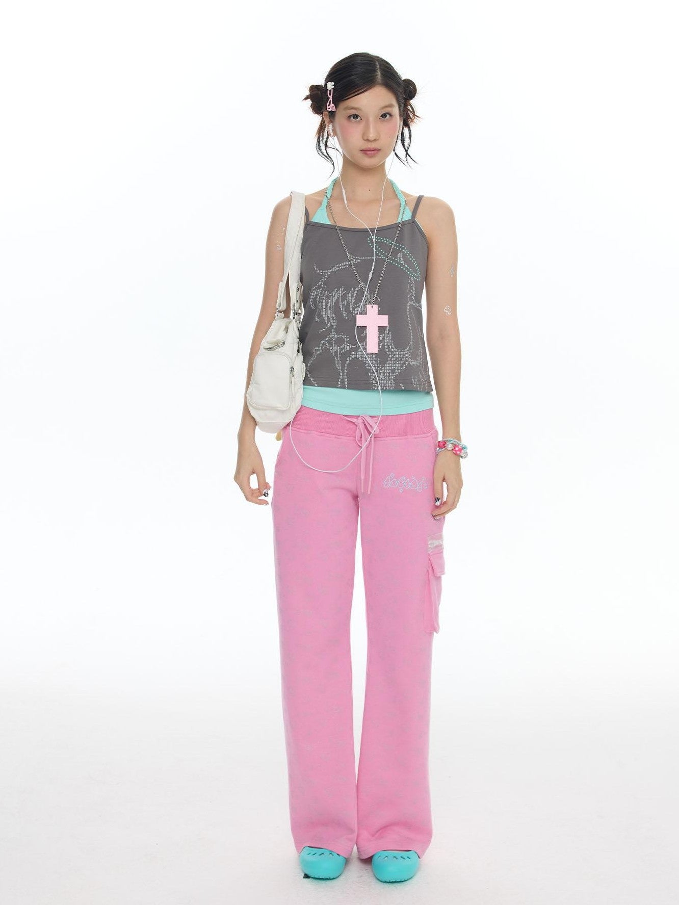 BETWEENAND Polka Dot Halter Neck Slim Strappy Women&