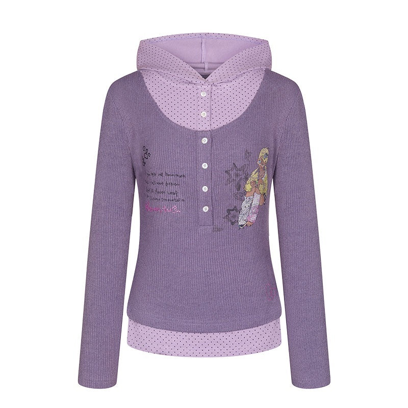 BETWEENAND_Polka_Dot_Patchwork_Hooded_Layered_Loose_Women&