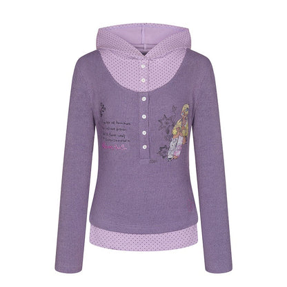 BETWEENAND_Polka_Dot_Patchwork_Hooded_Layered_Loose_Women&