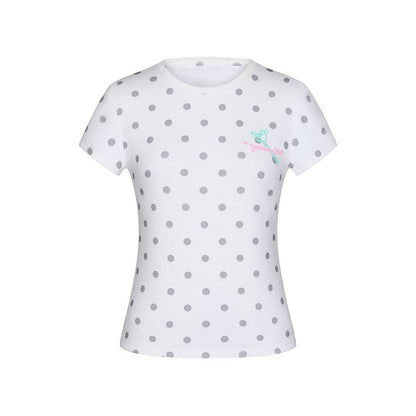 BETWEENAND_Polka_Dot_Striped_Print_Short_Sleeve_Round_Neck_Women&