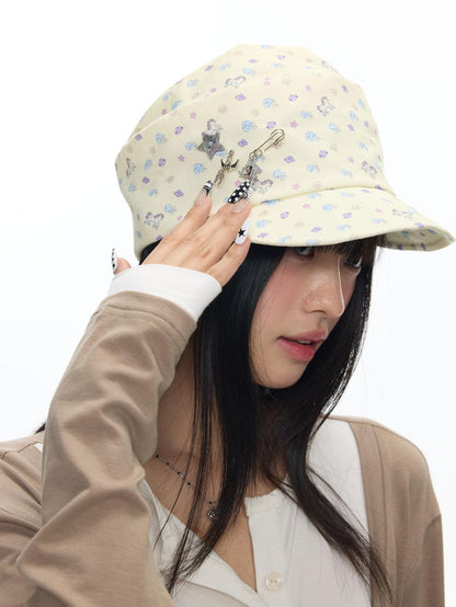 BETWEENAND Pony Floral Polka Dot Slouchy Denim Women&