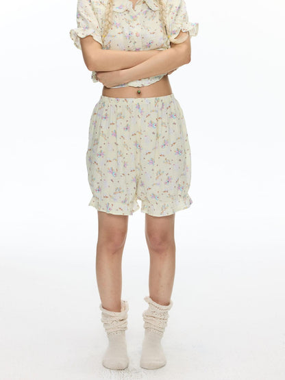 BETWEENAND Puff Sleeve Stand Collar Women&