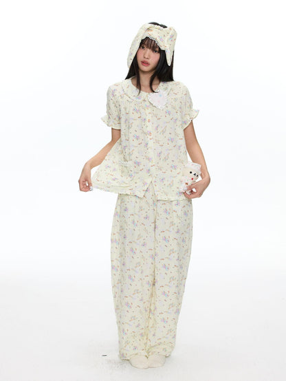 BETWEENAND Puff Sleeve Stand Collar Women&