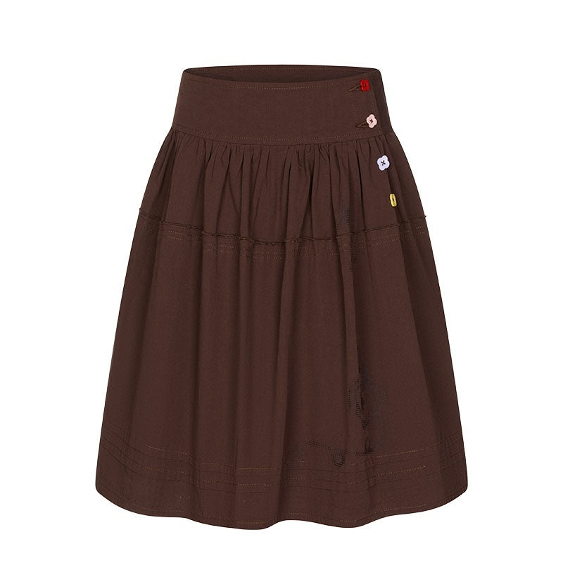 BETWEENAND_Red_Brown_Heart_Lock_Vine_Print_High_Waist_Women&