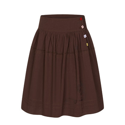 BETWEENAND_Red_Brown_Heart_Lock_Vine_Print_High_Waist_Women&
