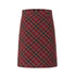 BETWEENAND_Red_Plaid_Embroidered_A_Line_Mid_Waist_Women&