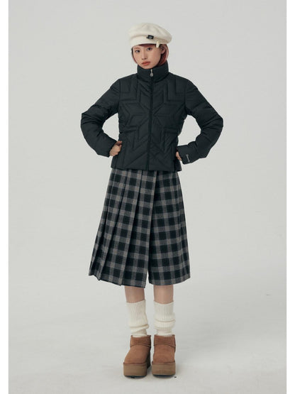 BETWEENAND Reflective Snowflake Print Quilted Women&