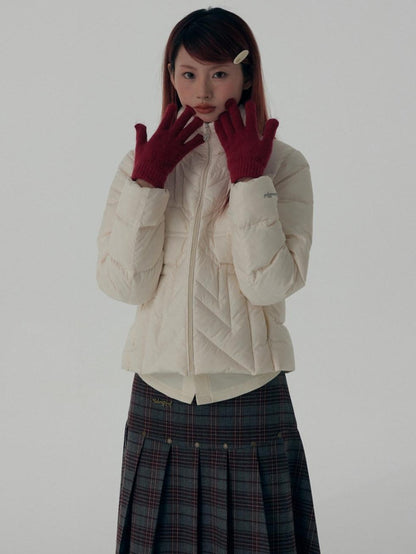 BETWEENAND Reflective Snowflake Print Quilted Women&