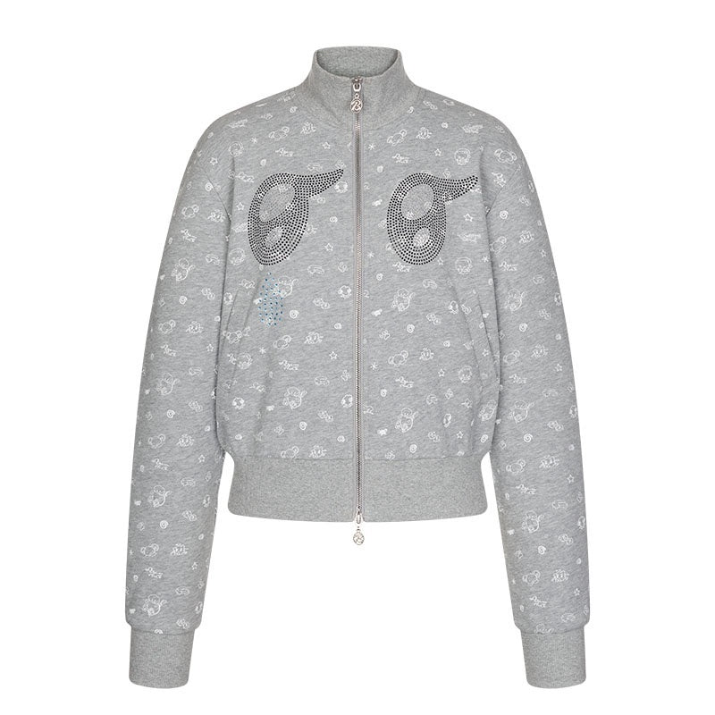 BETWEENAND_Rhinestone_Big_Eye_Allover_Print_Cropped_Women&