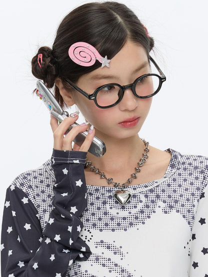 BETWEENAND Side Clip Question Mark Curl Star Women&
