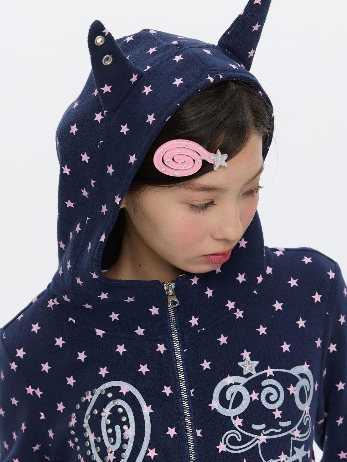 BETWEENAND Side Clip Question Mark Curl Star Women&