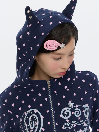 BETWEENAND Side Clip Question Mark Curl Star Women&