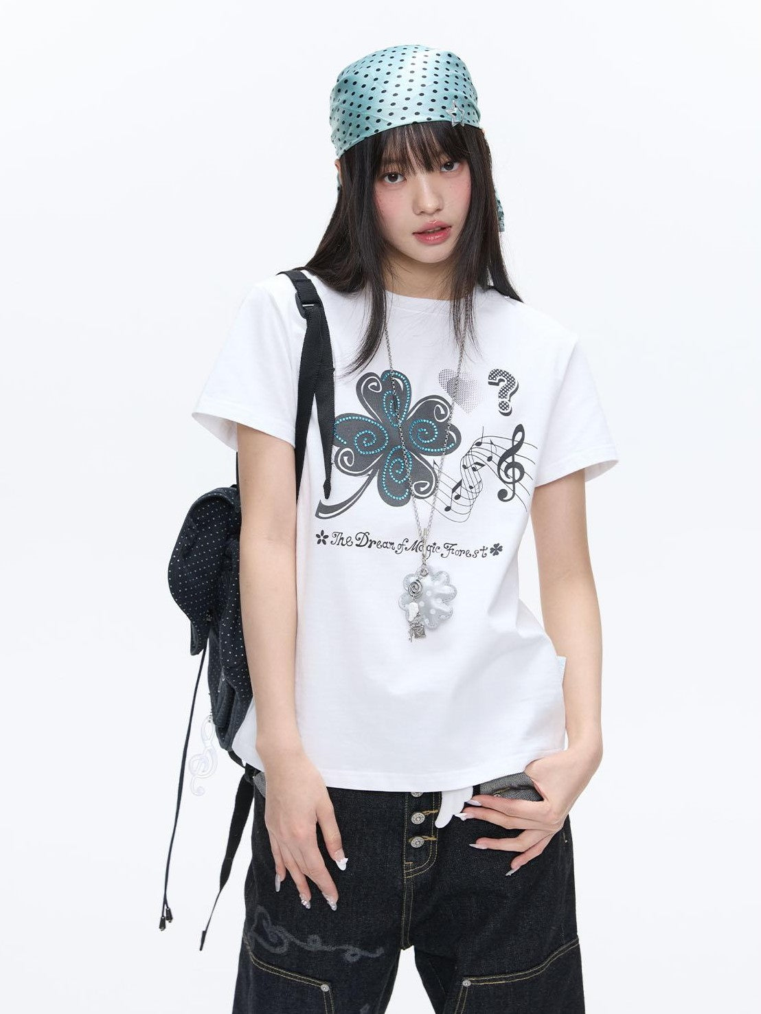 BETWEENAND Silver Four Leaf Clover Vintage Leather Women&