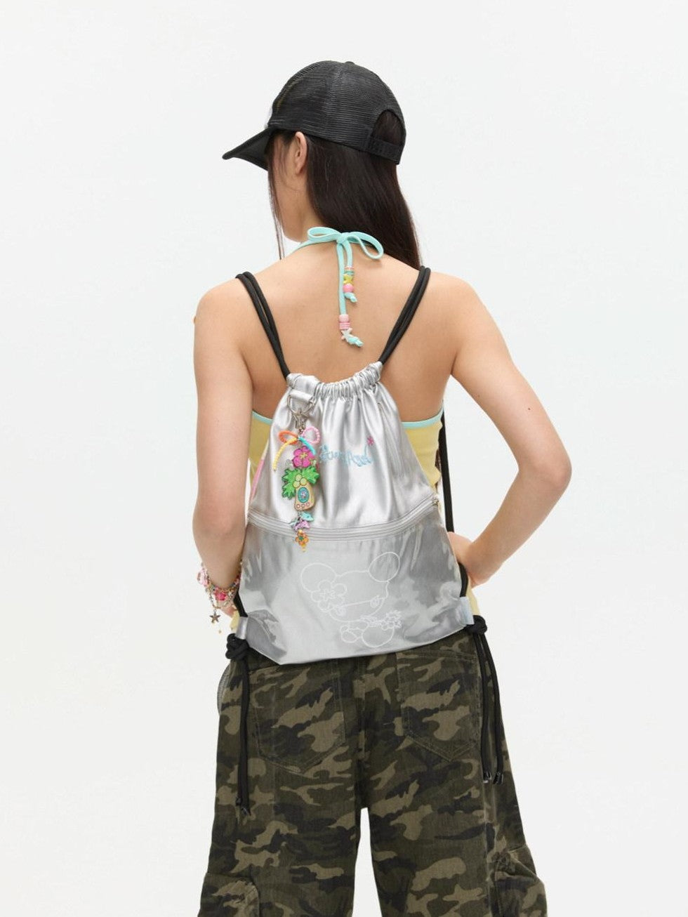 BETWEENAND Silver Original Designer Print Double Sided Women&