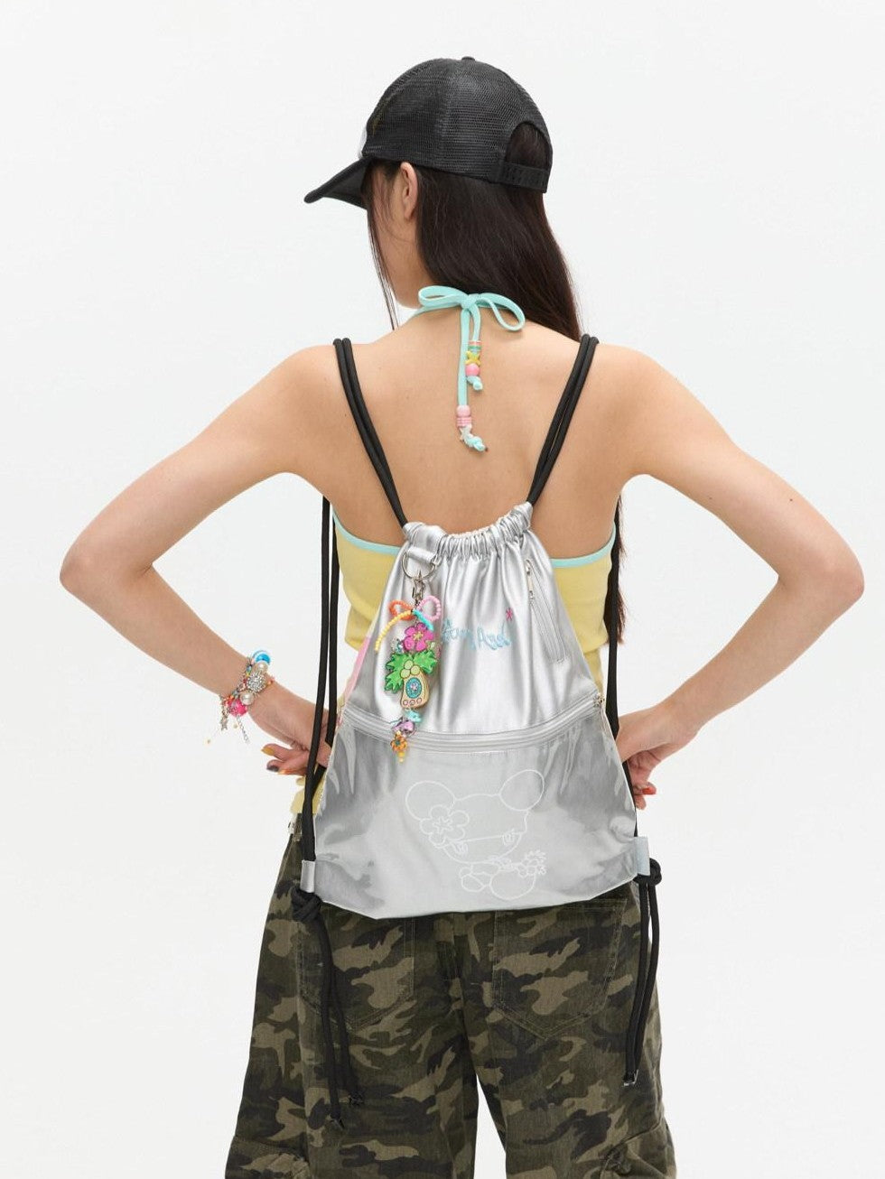 BETWEENAND Silver Original Designer Print Double Sided Women&