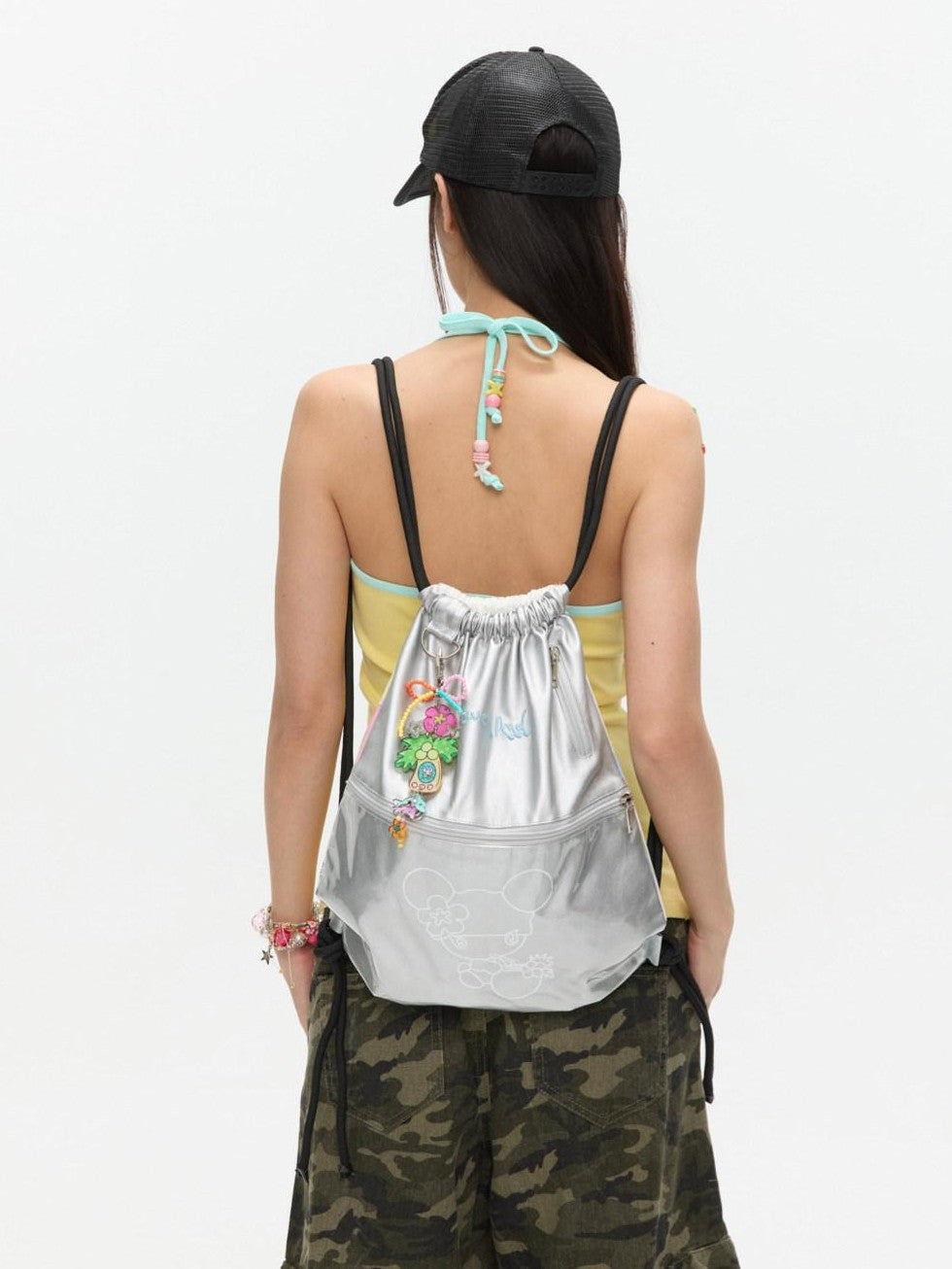 BETWEENAND Silver Original Designer Print Double Sided Women&