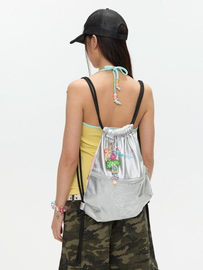 BETWEENAND Silver Original Designer Print Double Sided Women&