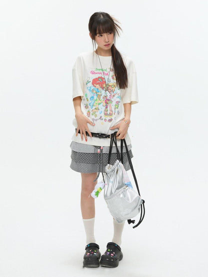 BETWEENAND Silver Original Designer Print Double Sided Women&