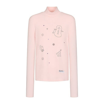 BETWEENAND_Soft_Beaded_Letter_Print_Mock_Neck_Women&