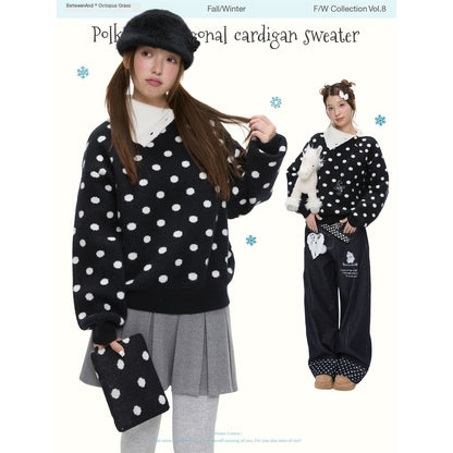BETWEENAND_Soft_Plush_Vintage_Slanted_Button_Placket_Knitted_Women&