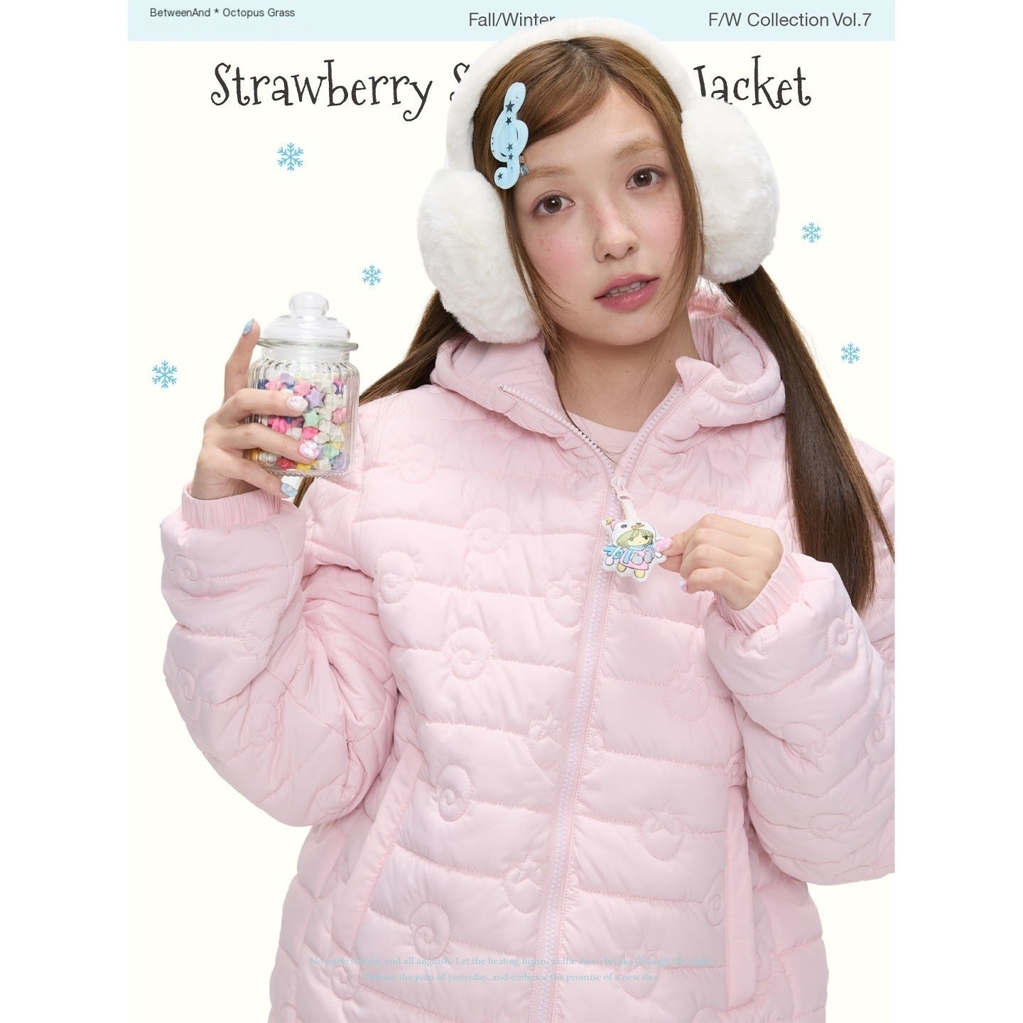 BETWEENAND_Strawberry_Swirl_Quilted_Hooded_Women&
