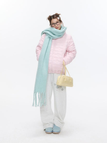 BETWEENAND Strawberry Swirl Quilted Hooded Women&