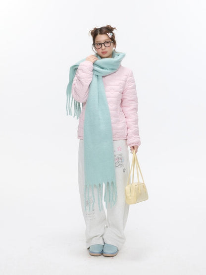 BETWEENAND Strawberry Swirl Quilted Hooded Women&