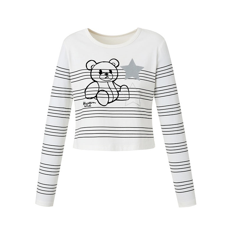 BETWEENAND_Striped_Star_Bear_Print_Women&