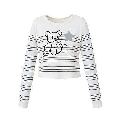 BETWEENAND_Striped_Star_Bear_Print_Women&