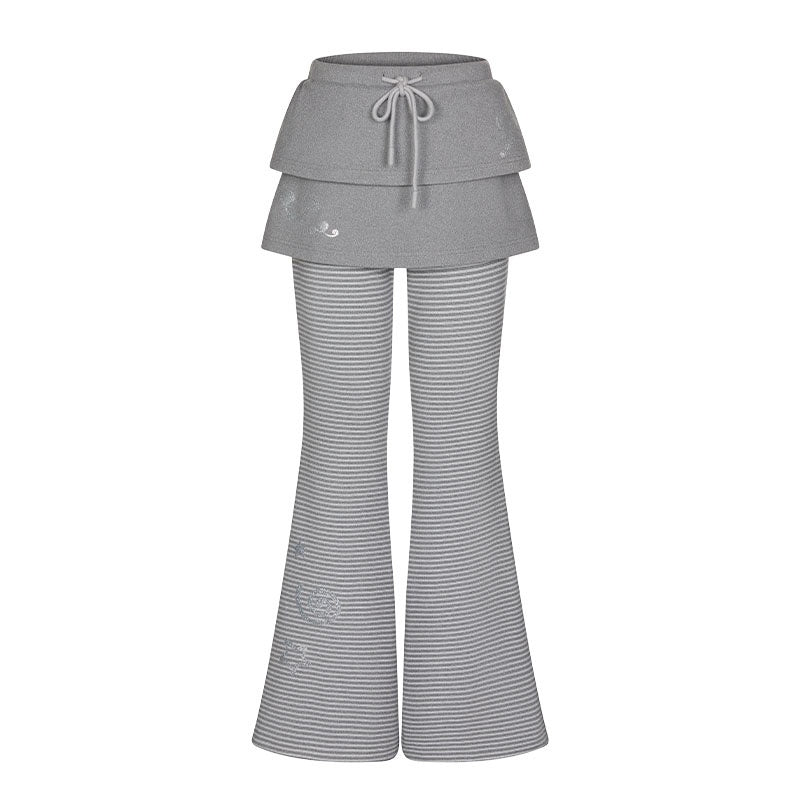 BETWEENAND_Striped_Tiered_Printed_Micro_Flare_Women&