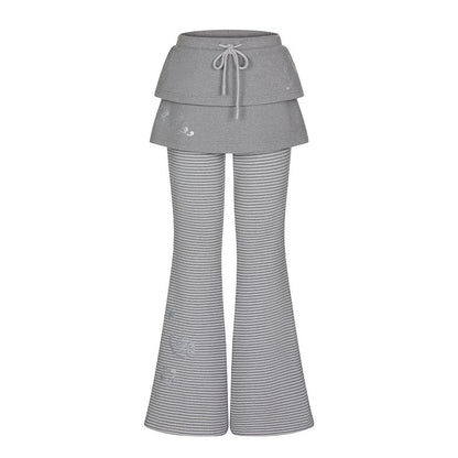 BETWEENAND_Striped_Tiered_Printed_Micro_Flare_Women&