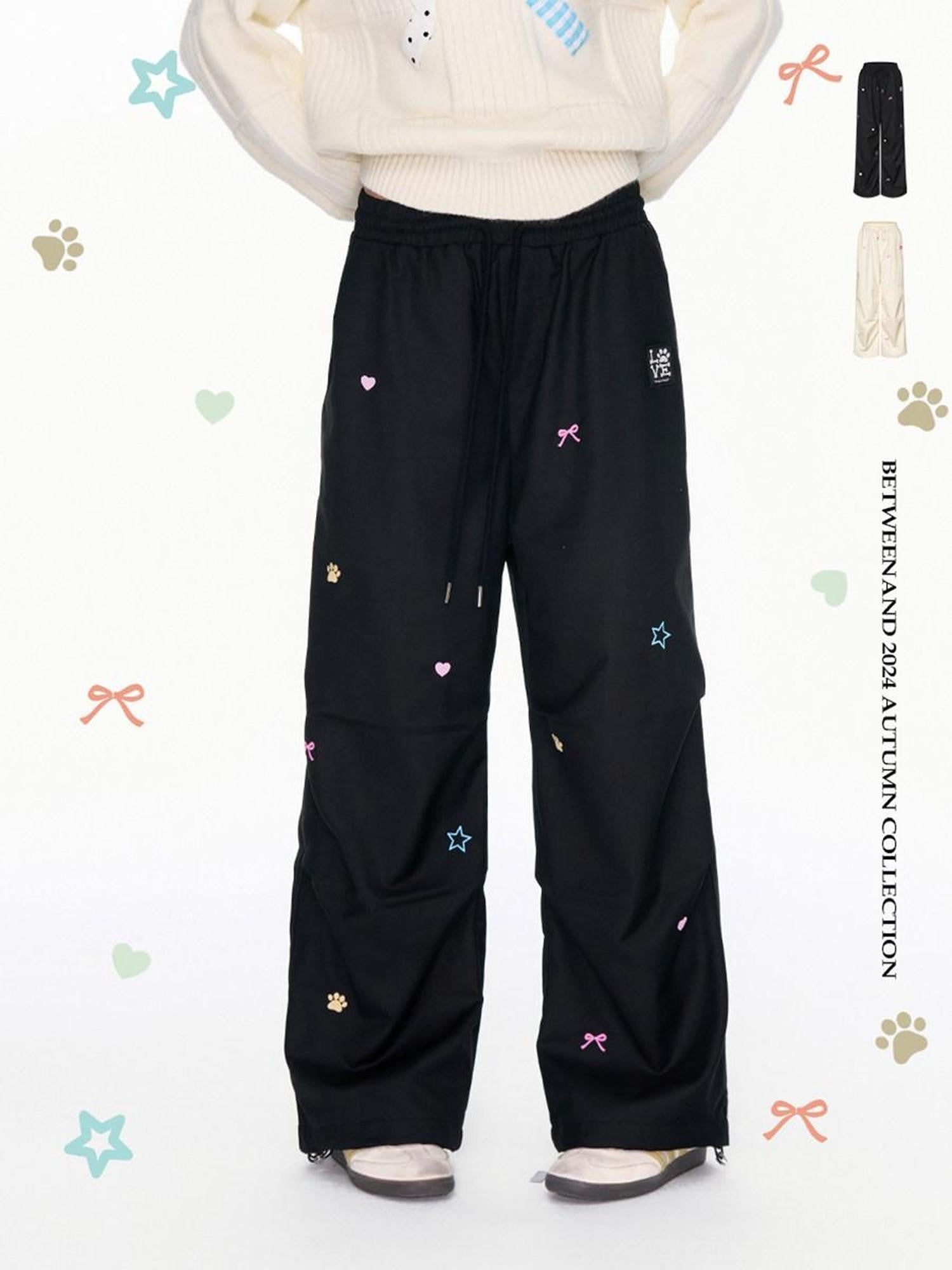 BETWEENAND Two Tone Colorful Embroidered Women&