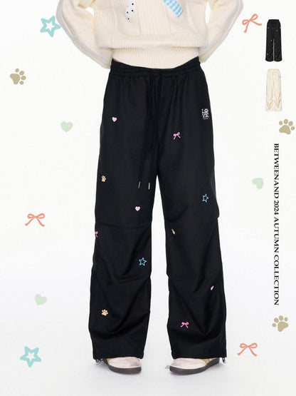BETWEENAND Two Tone Colorful Embroidered Women&