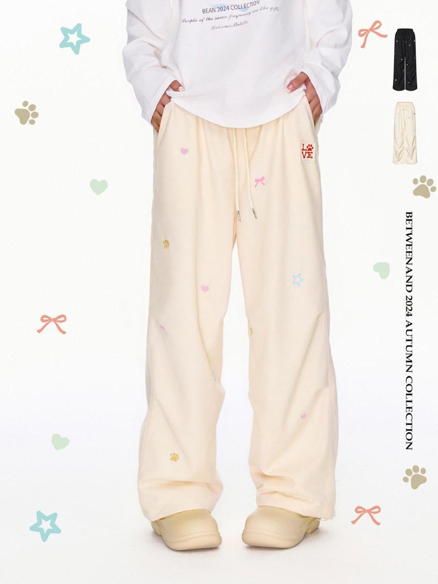 BETWEENAND Two Tone Colorful Embroidered Women&