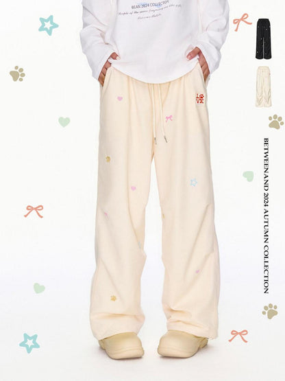 BETWEENAND Two Tone Colorful Embroidered Women&
