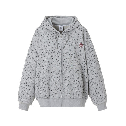 BETWEENAND_Two_Tone_Dachshund_Print_Embroidered_Hooded_Short_Women&