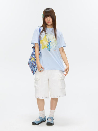 BETWEENAND Two Tone Fruit Creative Print Women&