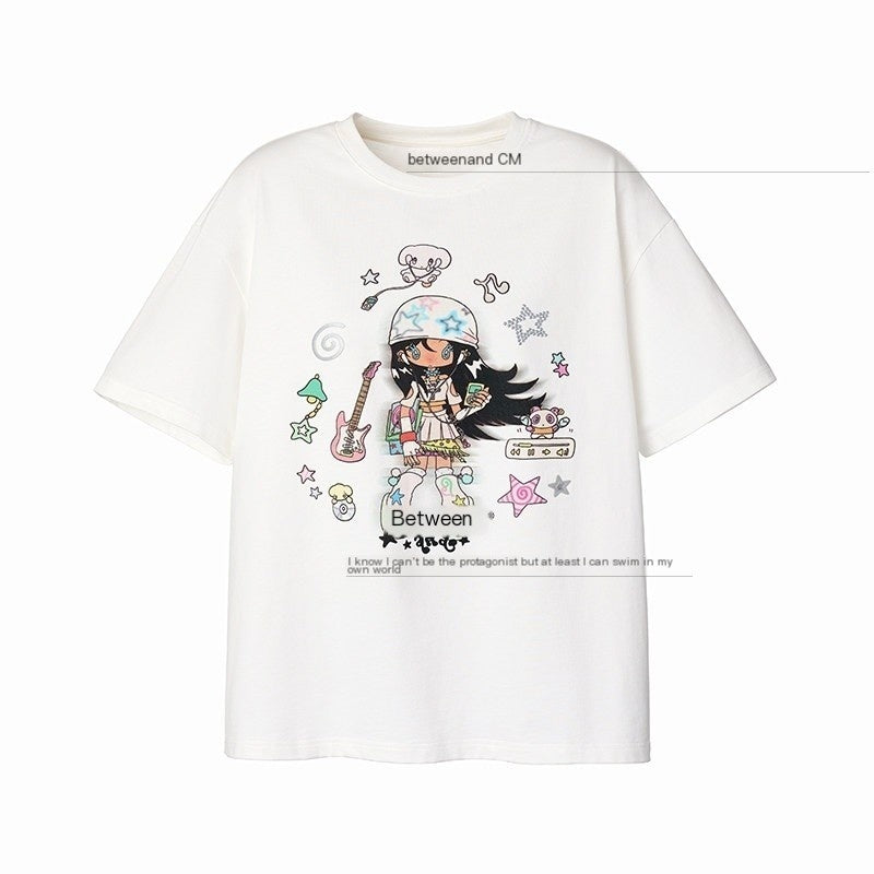 BETWEENAND_Two_Tone_Illustration_Print_Half_High_Neck_Women&