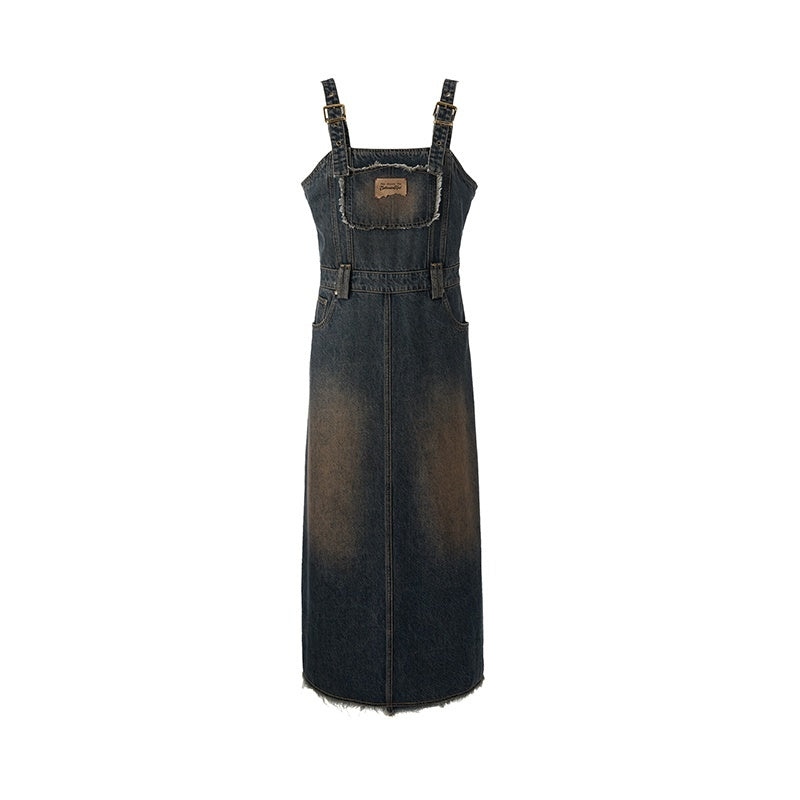 BETWEENAND_Vintage_Collegiate_High_Waist_Denim_Pinafore_Women&